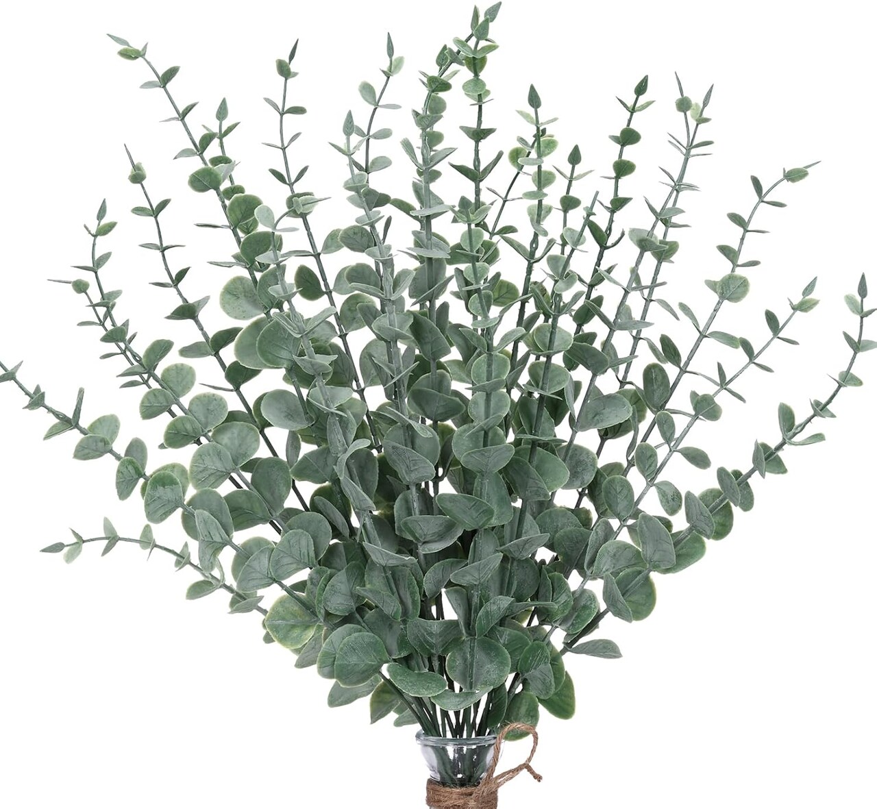24pcs Artificial Eucalyptus Stems – Fake Greenery Branches and Leaves for Wedding Centerpieces, Spring, Easter, Farmhouse Home Decor